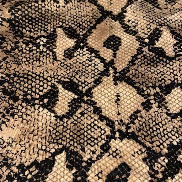 Snakeskin Animal Print Midi Skirt - Picture 5 of 6